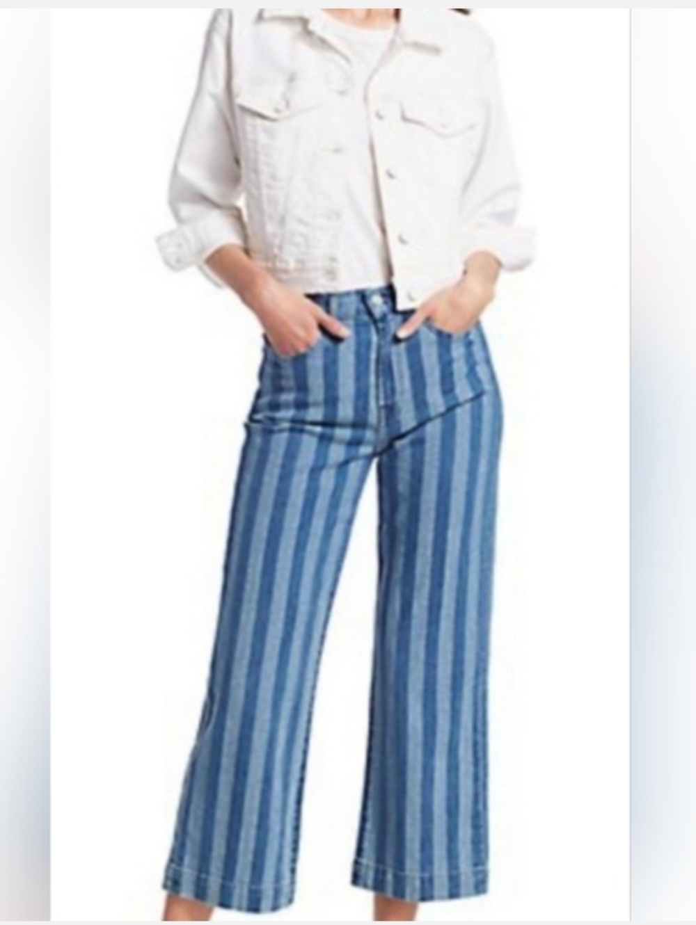 7 For All Mankind "AlPit. Ladies Wide-Leg Jeans Size 30 Fall Fashion